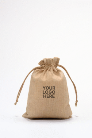 Custom Printed Linen Jute Drawstring Bags